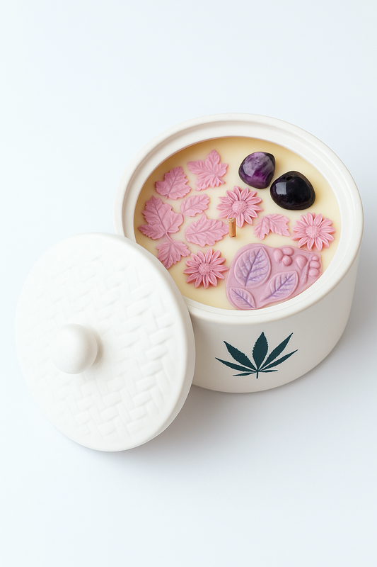 Ceramic Crystal Healing Candle