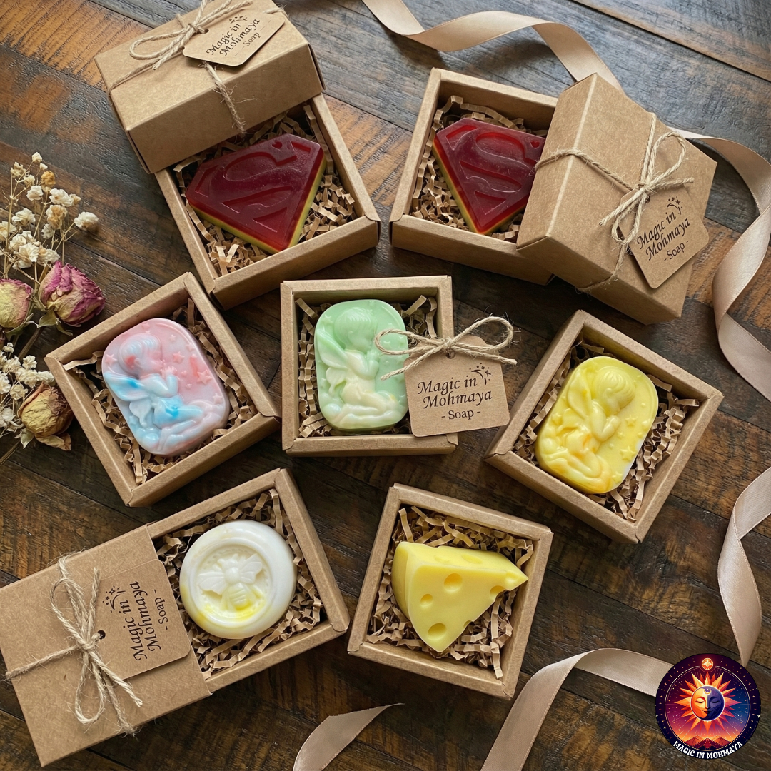 Handcrafted artisan soaps in branded kraft boxes - B2B wholesale collection