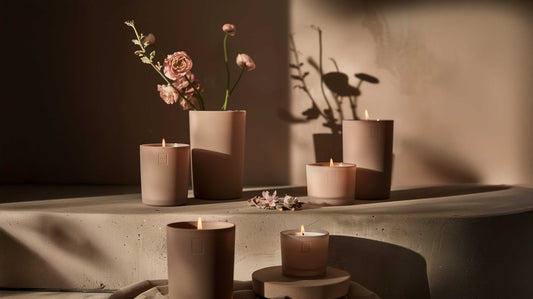 Premium soy candles with botanical arrangements - part of the Complete Festive Wellness Bundle